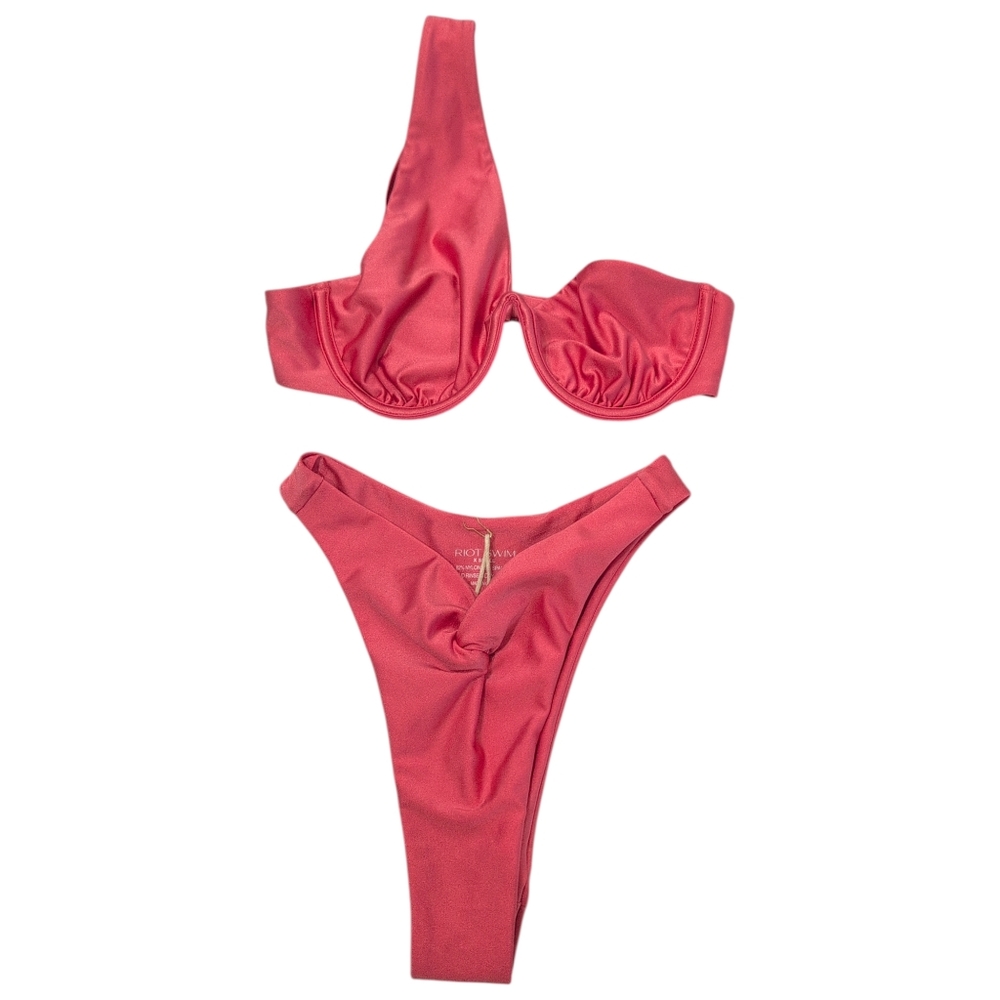 NWT‎ Riot Swim Two Piece Flamingo Bikini Xs